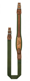 Bretelle fusil cuir avec imprimé bécasse