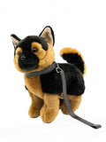 Peluche berger allemand avec laisse 23cm Nature de Brenne