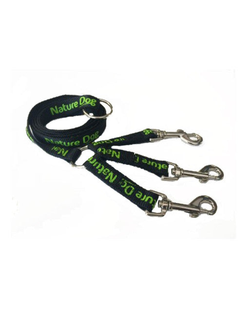 Laisse tripleur plate Naturedog