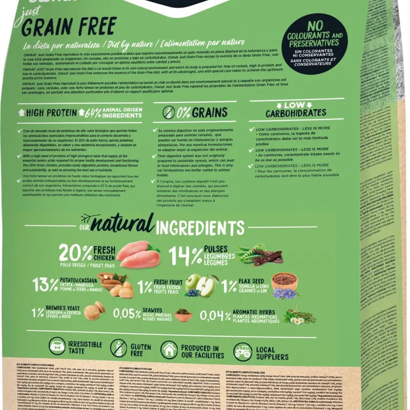 Croquettes Just Grain Free Light 14kg Ownat