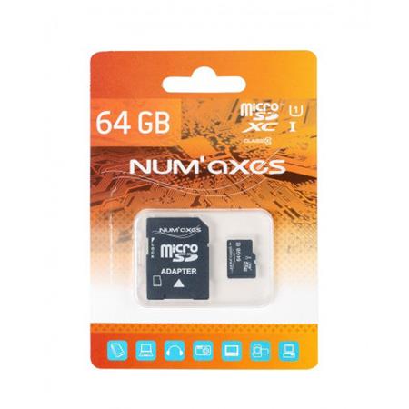 Carte Micro SD 64Gb Num'axes