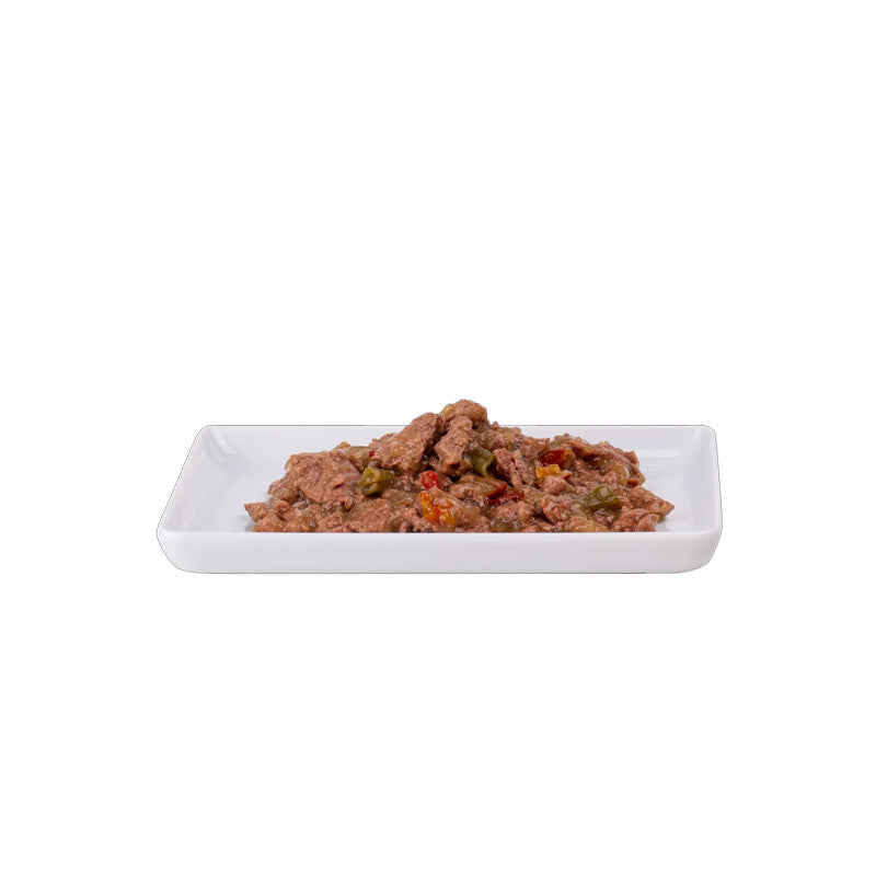 Effilés au boeuf haricots et tomates chat 12x85g Equilibre & Instinct