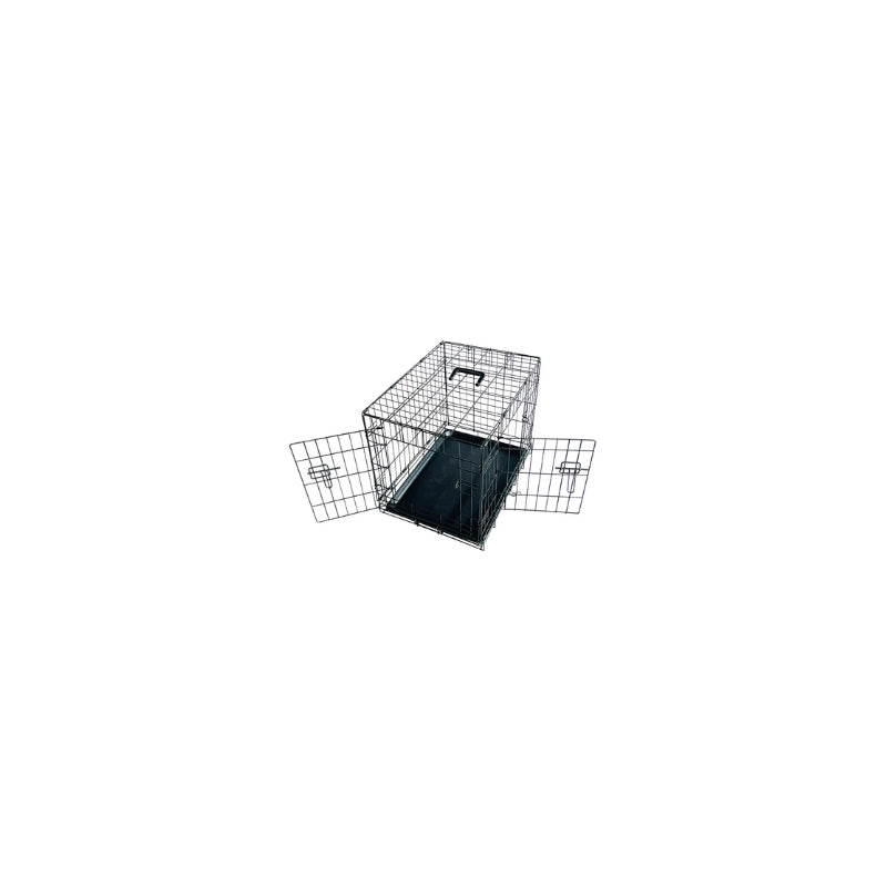 Cage de transport pliable noir 116 x 77 x 86cm