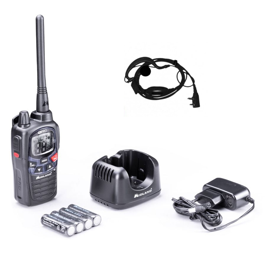 Talkie-Walkie G9 Pro Midland avec oreillettes