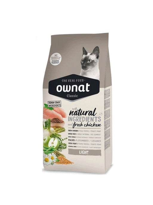 Croquettes chat Classic Light Ownat 4kg
