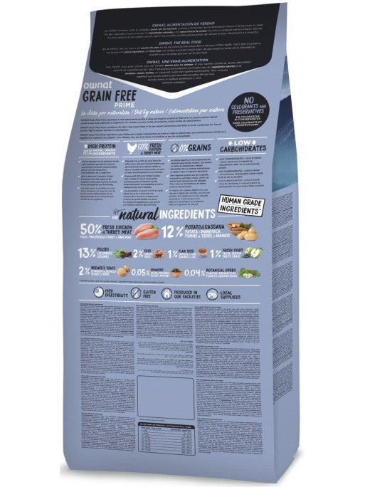 Croquettes Grain Free Prime Senior Chicken & Turkey Ownat 12kg