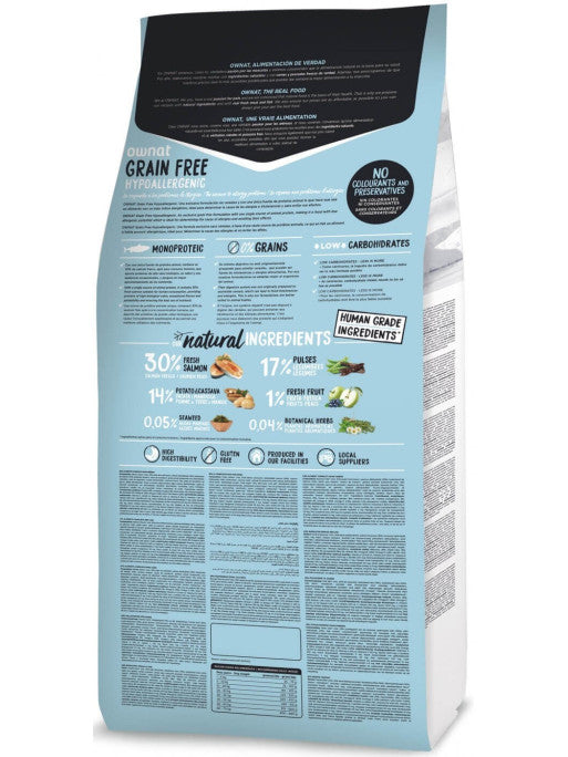 Croquettes Grain Free Hypoallergenic Salmon Ownat 12 kg