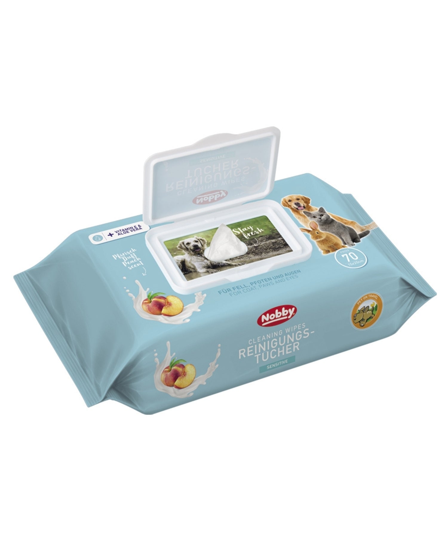 Lingettes nettoyantes universelles pour animaux